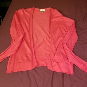 Hot Pink Open Front Cardigan